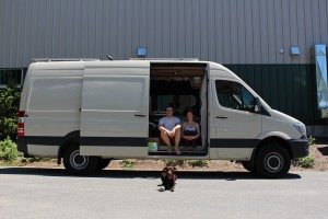 That's not their dog, but he could certainly fit in the van if he wanted to. 