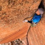 Pete Takeda Offwidth Climbing Indian Creek